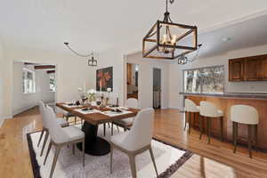 Dining area featuring Digital image Furnishing Display