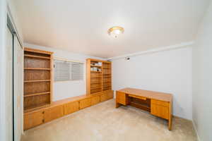Unfurnished office with carpet floors