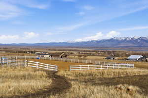 Mountain view featuring rural landscape