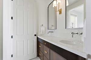 Bathroom with double vanity