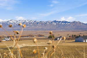 Mountain view with rural landscape