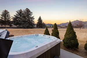 View of yard featuring a mountain view