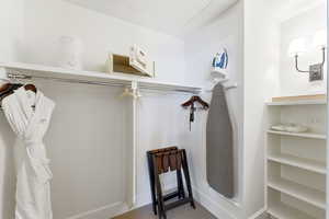 View of walk in closet