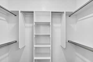 View of walk in closet