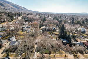 View of property location featuring nearby suburban area and a mountainous background