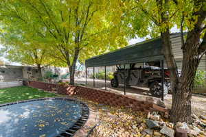 So much parking and even covered parking.