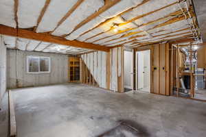 View of unfinished below grade area