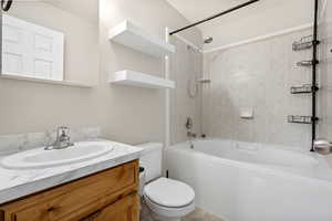 Full bath with tub / shower combination and vanity