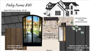 Exterior view of stone siding