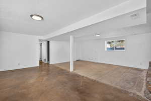 Basement with baseboards