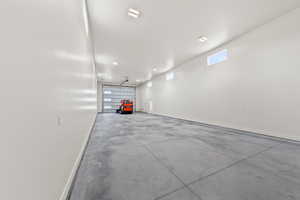 Garage with baseboards