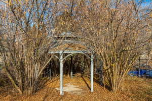 View of yard with a gazebo