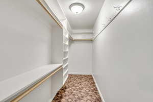 View of walk in closet