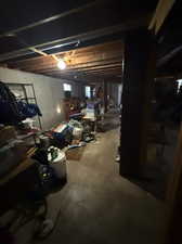 View of below grade area