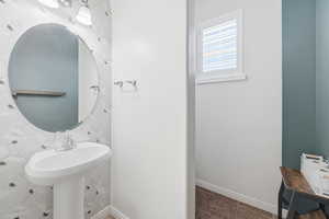 Bathroom with baseboards