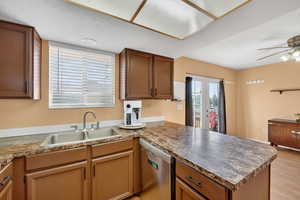 Eat in kitchen and backyard access from dinning area