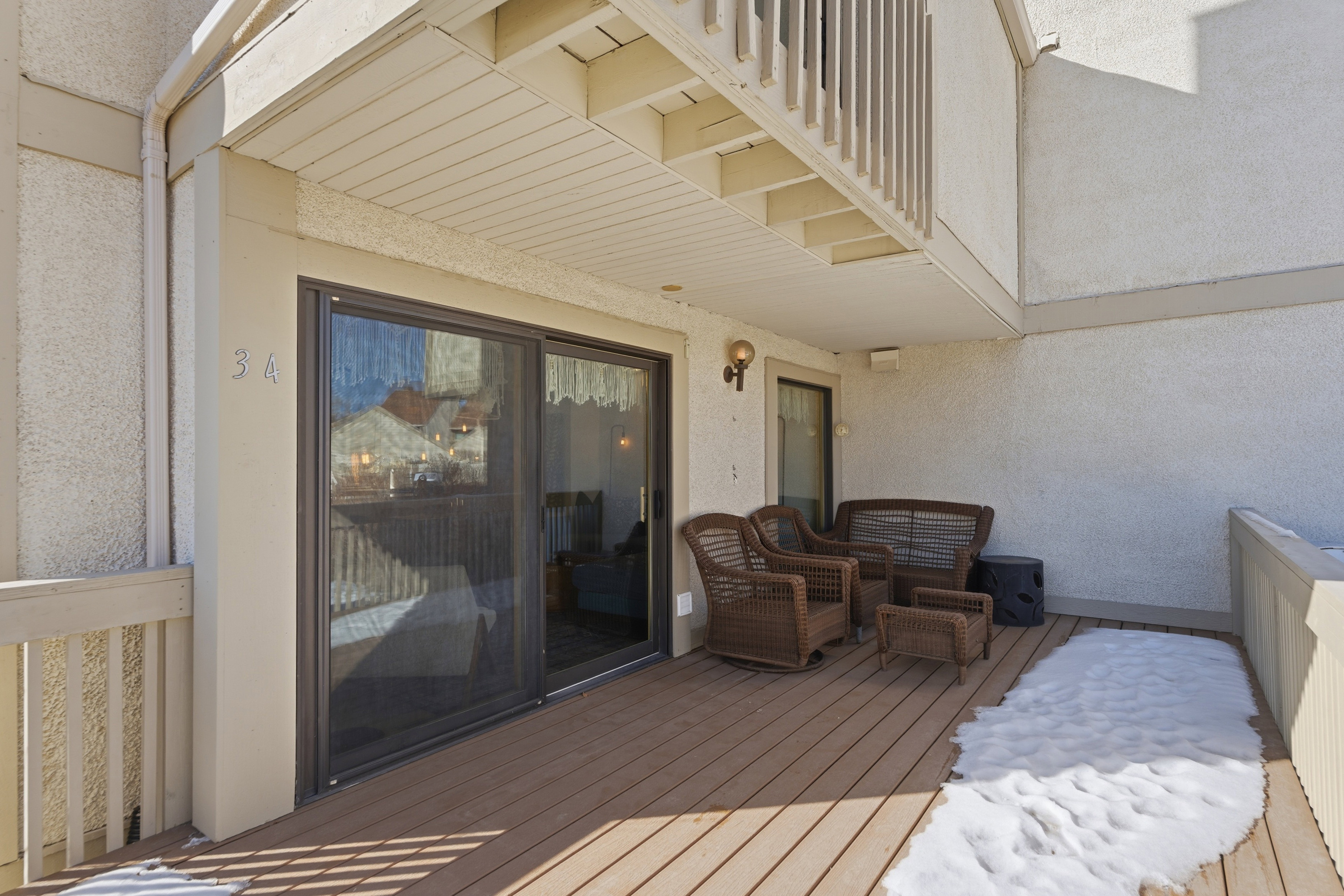 View of wooden deck