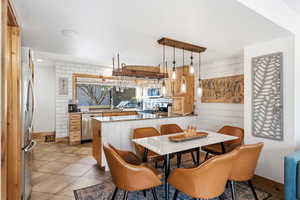 Dining room with baseboards