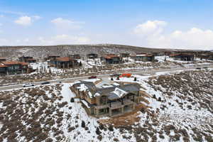 Aerial view of residential area