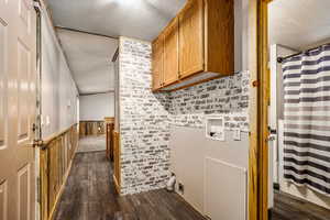 Washer/ Dryer area with storage