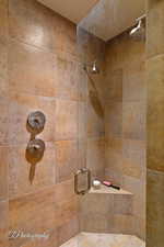 Bathroom with a shower stall