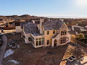 Aerial view of residential area