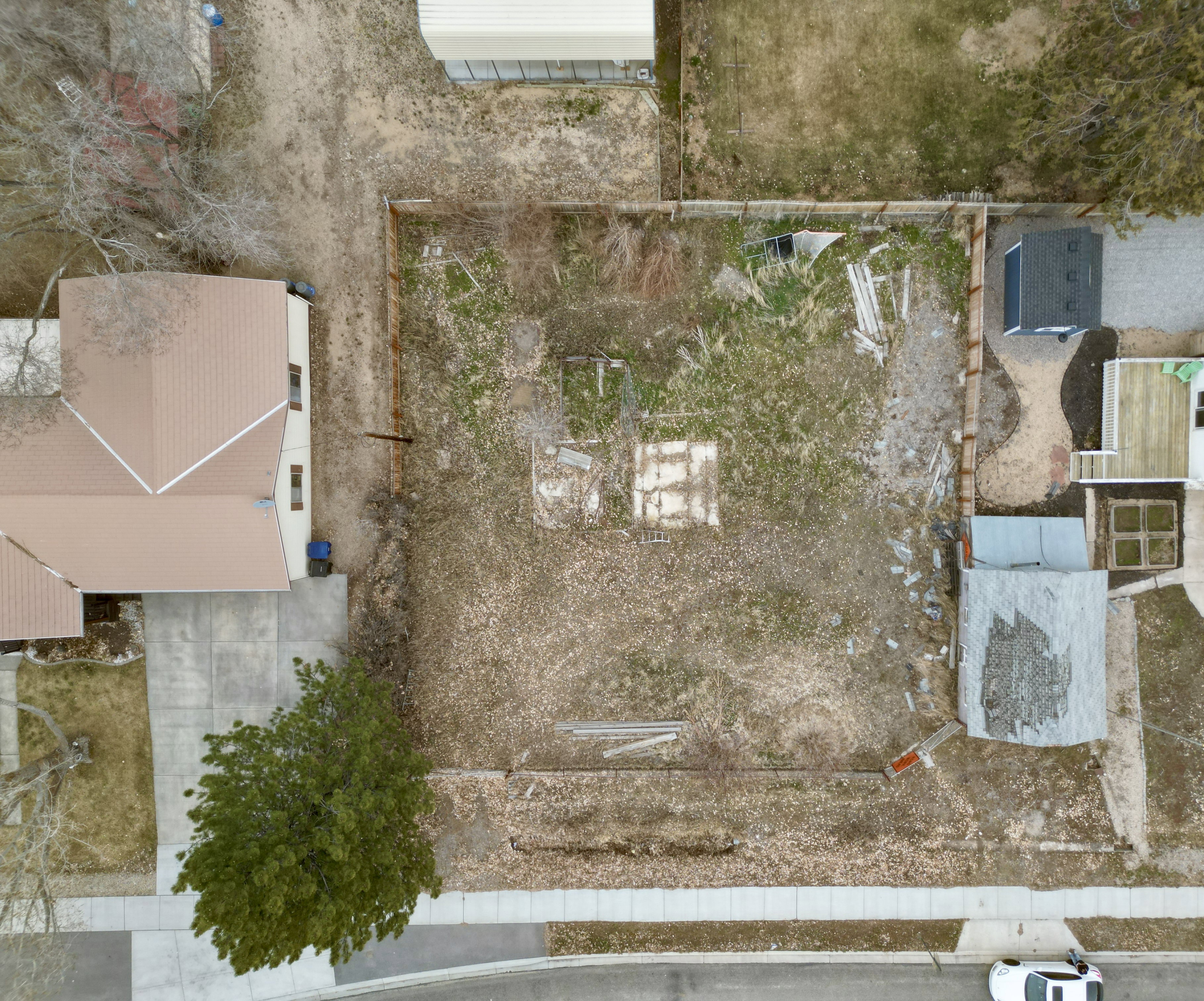 View from above of property