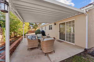 View of patio / terrace featuring an outdoor lounge area