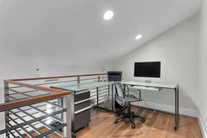 Lofted Bonus Flex Space with Custom Steel and Black Walnut Accents and Railings