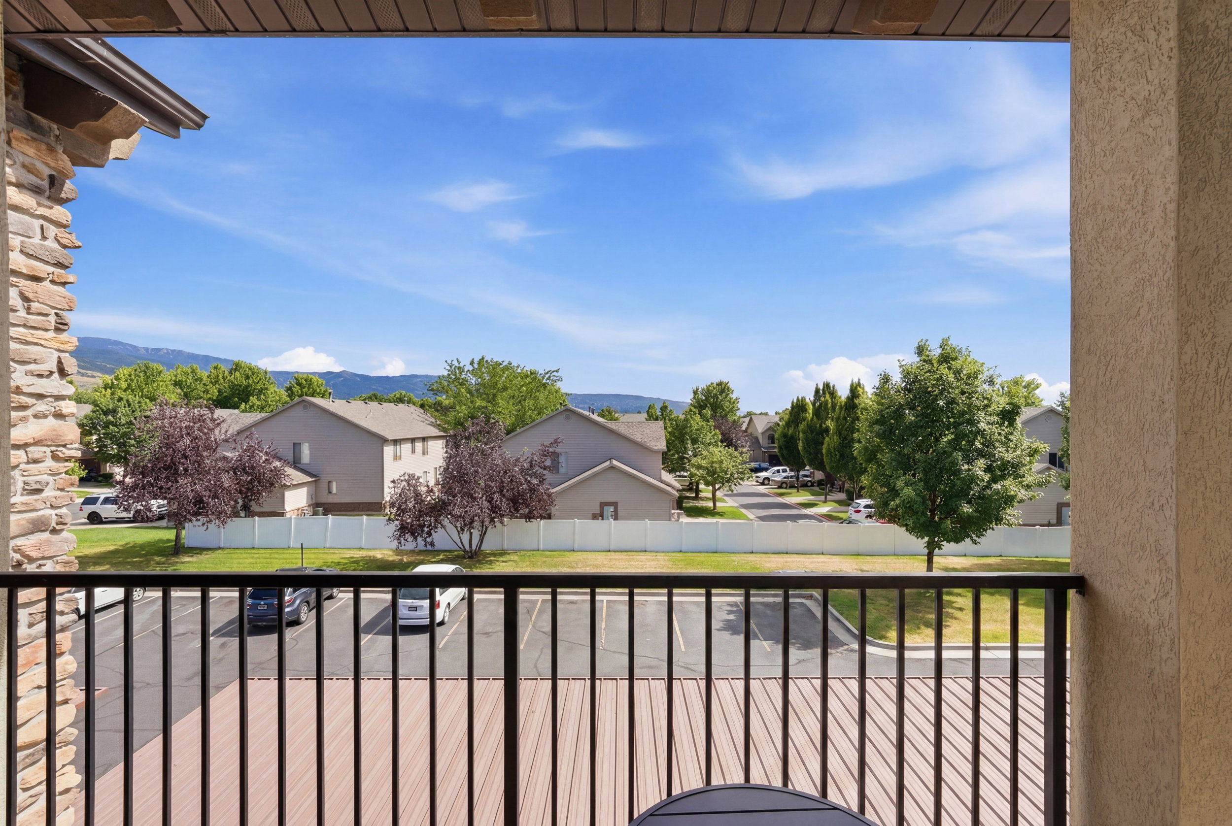 Private balcony with beautiful mountain view