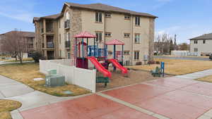View of the community playground