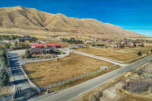 View of rural area with a mountain backdrop