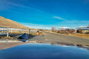 Water view featuring mountains