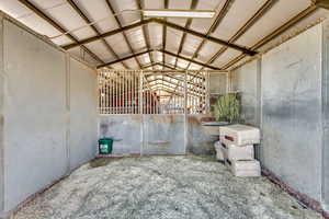 Storage room with an exterior structure