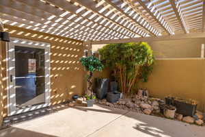 View of patio / terrace with a pergola