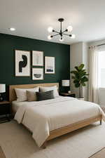 Primary bedroom generated with AI