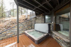 View of wooden terrace