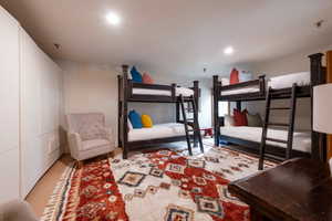 Bedroom featuring recessed lighting