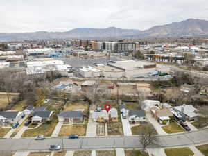 View of urban area with mountains