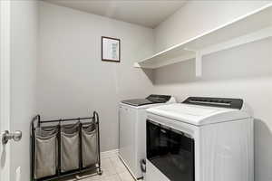 Spacious separate laundry room