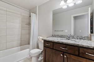 Upgraded granite tops and tile shower surround!