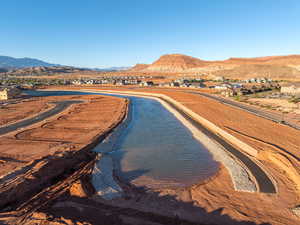 Aerial view of Lakeside Community lakes in Alaia