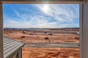 View of yard with a view of countryside and a mountain view