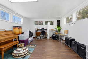 Office featuring wood finished floors