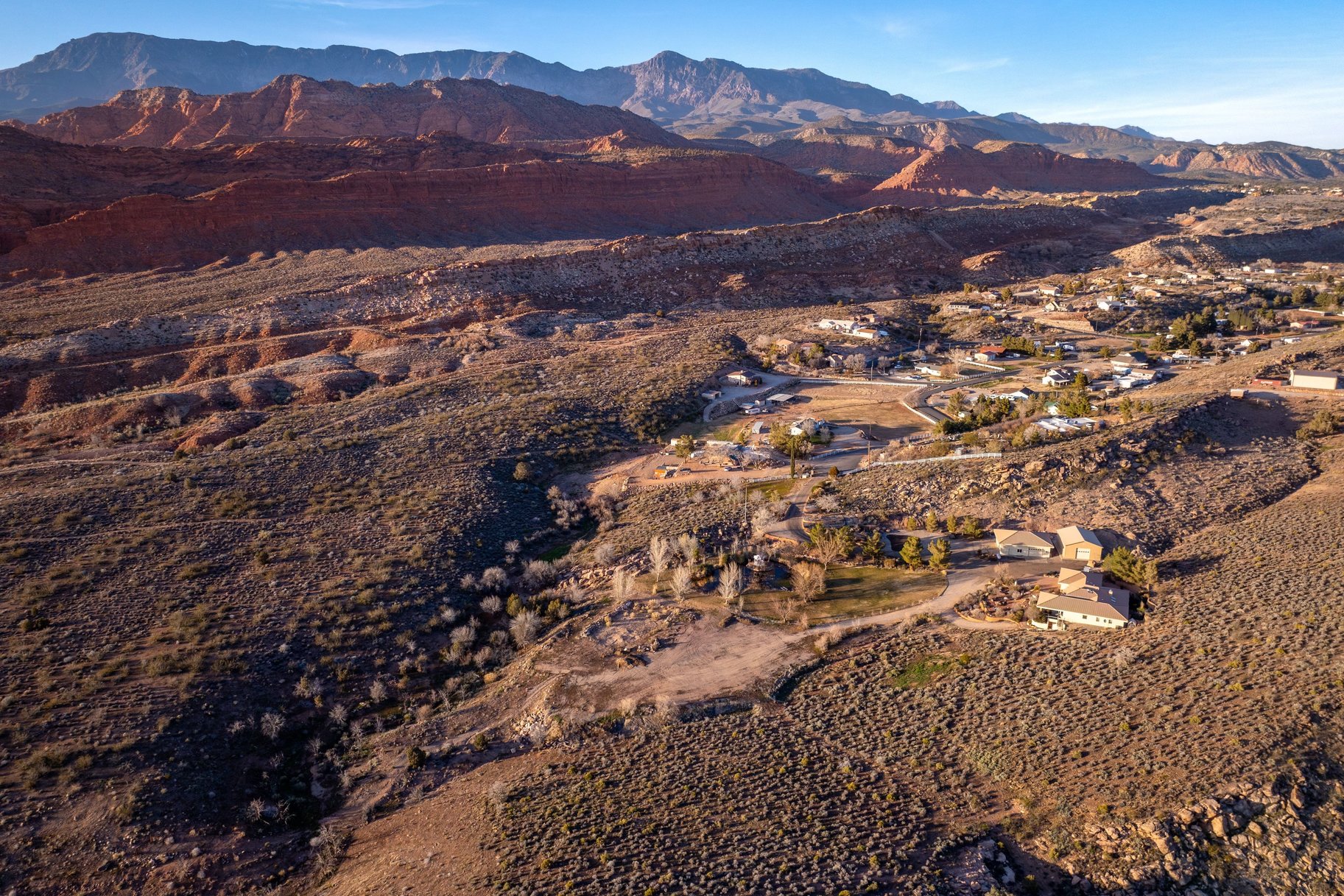 Mountain view featuring a desert landscape