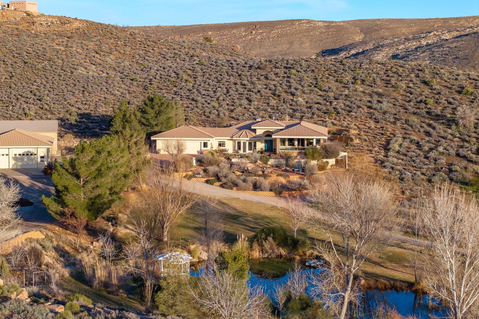 View from above of property