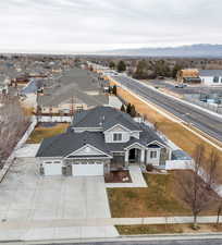 Aerial view of residential area