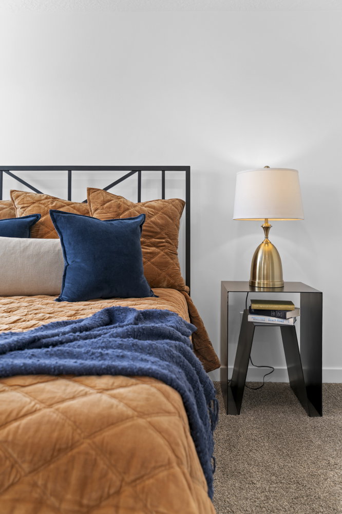 Bedroom with carpet and baseboards