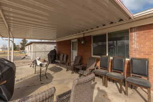 View of covered patio