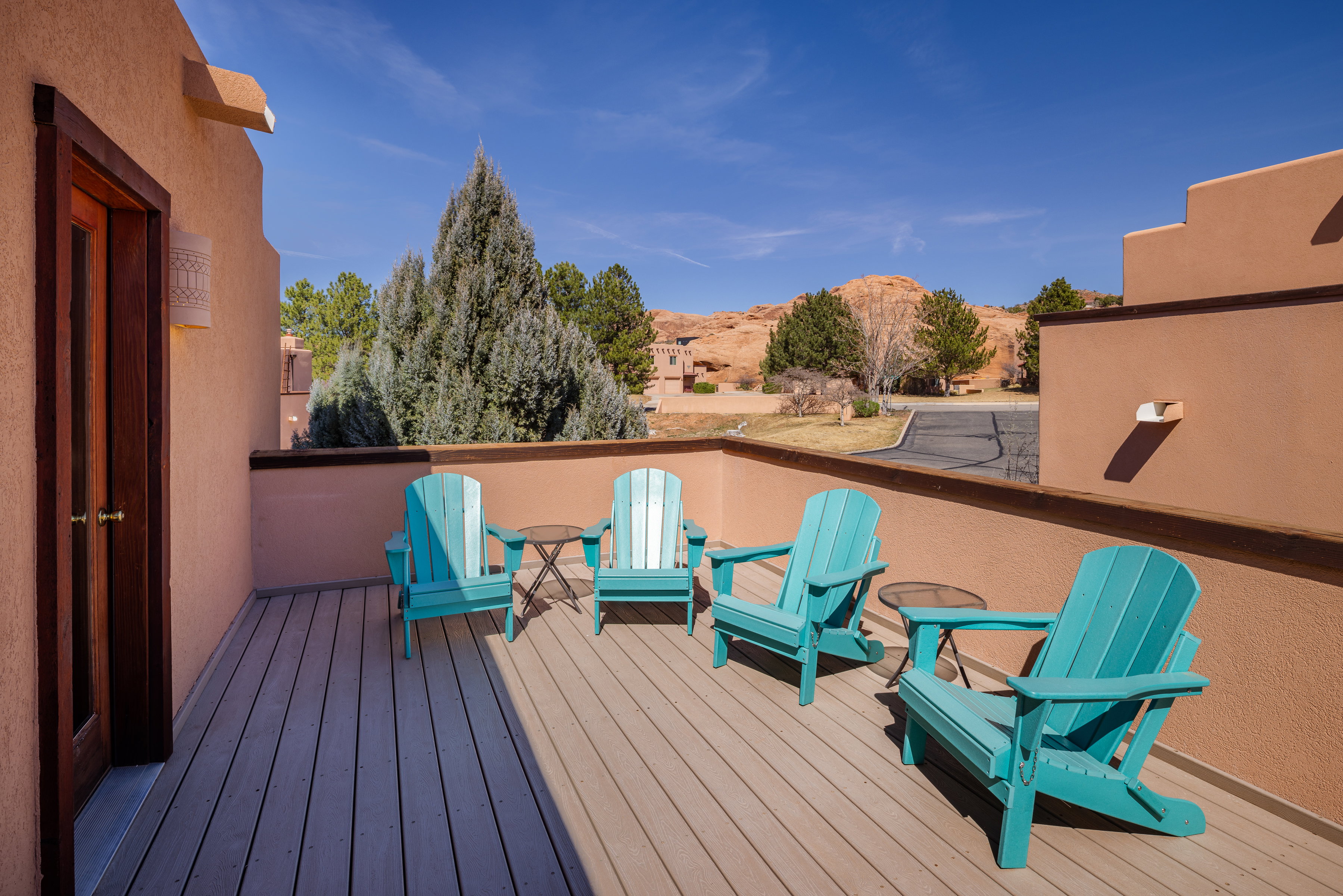 View of wooden deck